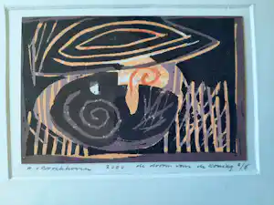 Wim van Broekhoven - Zeefdruk, Titel, De droom van de koning. kopen? Bied vanaf 30!