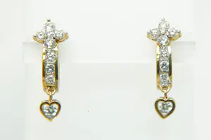 06 - Exclusieve set 18 karaat geel gouden oorclips gezet met ca. 1.10ct diamant kopen? Bied vanaf 800!