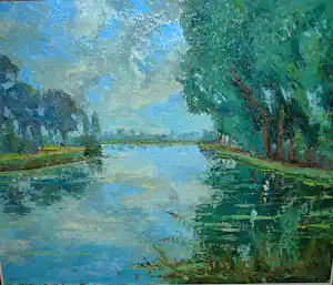 Louis Haver - Olieverfschilderij omgeving Loosdrecht verkocht voor € 40!