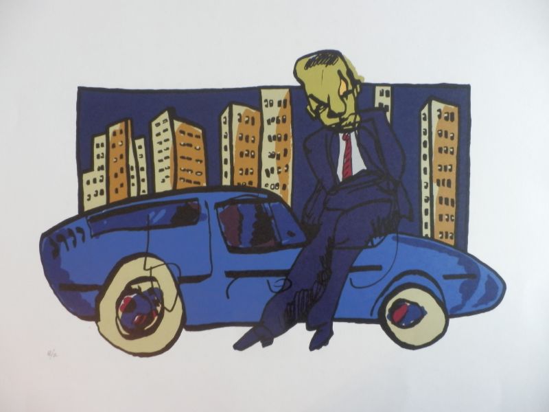 Herman Brood - Kleurenzeefdruk SHARPLY DRESSED Handgesigneerd kopen? Bied vanaf 425!