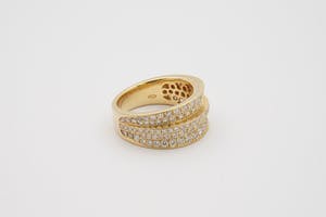 2567- Opvallende diamanten Fantasiering- 18karaats geelgoud - ca 2.40ct briljant kopen? Bied vanaf 1480!