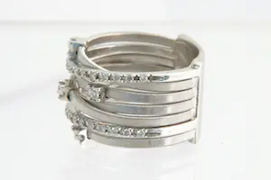 163- Exclusieve MARCO BICEGO 18 Krt design ring "GOA" met 0.40ct diamant kopen? Bied vanaf 970!