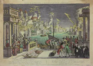 Antiquarisch Boek - Handgekleurde kopergravure, Troisième representation de l'apocalypse de S. Jean kopen? Bied vanaf 70!