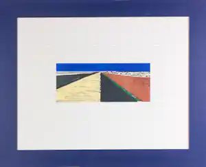 Koen Vermeule - Linoleumsnede, Horizon - Ingelijst verkocht voor € 90!