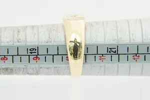 25 - massieve Retro 18 Krt bi-color gouden solitair ring met 0.05ct diamant kopen? Bied vanaf 330!