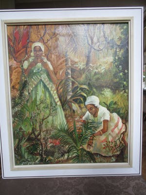 Niet of onleesbaar gesigneerd - Dames figuren in de jungle kopen? Bied vanaf 1!
