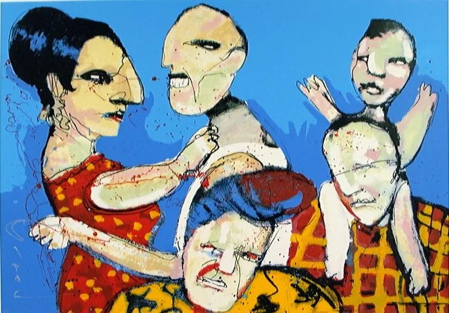 Herman Brood - Kleurenzeefdruk FAMILY AFFAIR Handgesign GROOT!!! kopen? Bied vanaf 375!