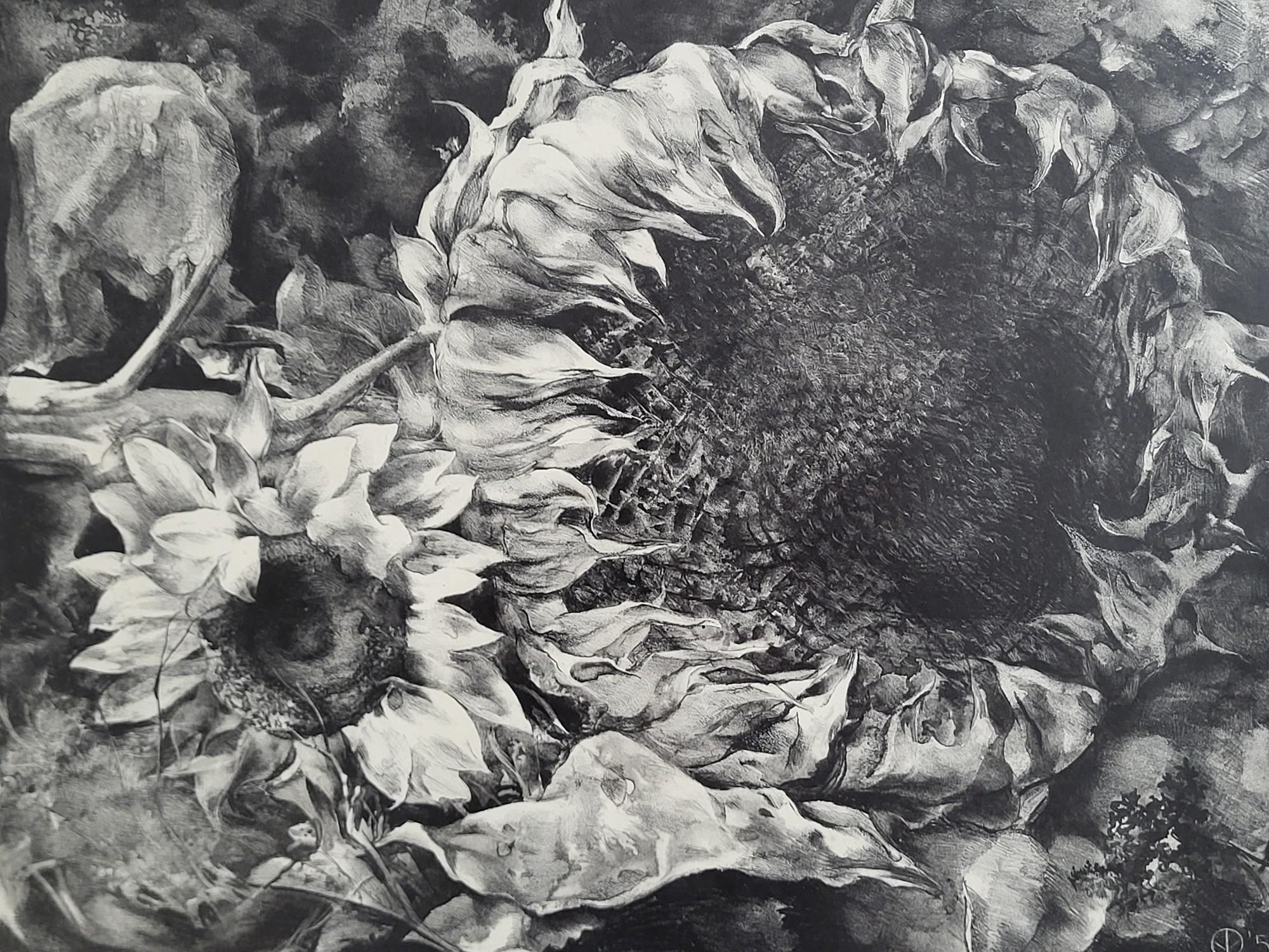 Aart van Dobbenburgh - "Zonnebloemen". kopen? Bied vanaf 75!