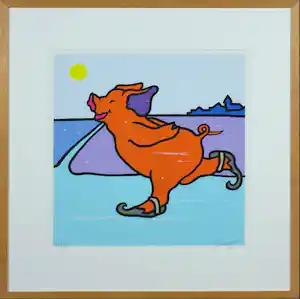 Shunyam - Zeefdruk, Zonder titel - Ingelijst verkocht voor € 40!