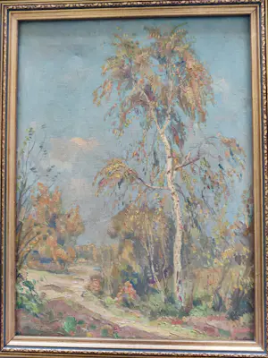 Johan Meijer - Berkenboom landschap in de zomer kopen? Bied vanaf 200!