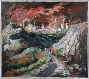Berry Brugman - Olieverf op doek, Landschap - Ingelijst kopen? Bied vanaf 200!