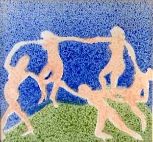 Evert Bollee - De Dans (Henri Matisse) - Watercolor, Ingelijst verkocht voor € 40!