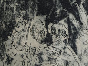 Thom Gerrard - Ingelijste ets , Kleine nachtmerrie – 1962 – nr. 1 van oplage van 3 ex. kopen? Bied vanaf 1!