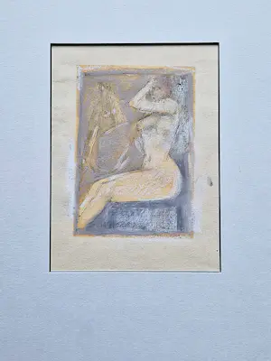 Theo Beerendonk - jaren 50 - expressionistische gemengde techniek- "naakte dames" gesigneerd kopen? Bied vanaf 52!