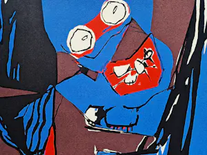 Fred Sieger - Grote, in 1976 in beperkte oplage van 75 ex. gemaakte kleuren zeefdruk kopen? Bied vanaf 38!