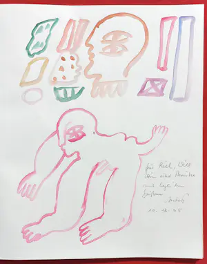Horst Antes - Strip Teeth, complete uitgave met 7 pochoirs + gesigneerde aquarel kopen? Bied vanaf 695!