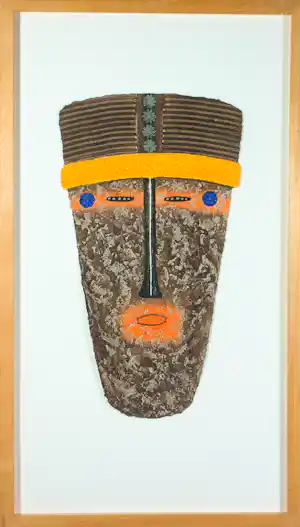 Alain Berck Vitz - Carborundum, Warrior - Ingelijst verkocht voor € 105!