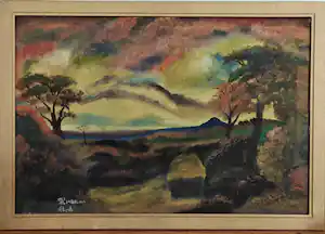 Alphonse Kiabelua - Landschap kopen? Bied vanaf 60!