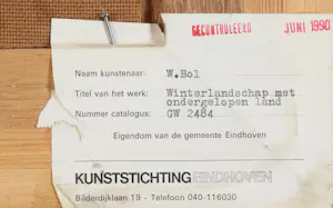 Willem Bol - Winterlandschap met ondergelopen land kopen? Bied vanaf 500!