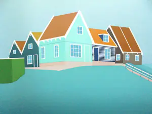 Jurjen Fontein - Prachtig haven gezicht op Marken.Mooi van kleur. kopen? Bied vanaf 35!