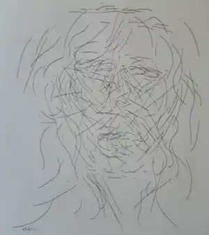 Jaap Hillenius - Handgesigneerde ets | 'Portret' | 1988 kopen? Bied vanaf 60!