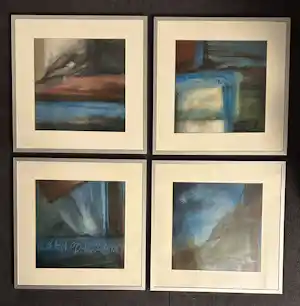 Aagje Pel - 4-luik “Wachten op” 1-2-3-4 verkocht voor € 100!