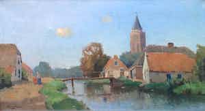 Jan Simon Knikker (sr.) - A9150 - Boerendorp met kerktoren verkocht voor € 250!