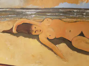Niet of onleesbaar gesigneerd - Naakt op strand kopen? Bied vanaf 1!