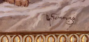 Albert Temming - Olieverf op doek, Katten op tafel - Ingelijst kopen? Bied vanaf 100!