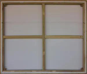 Janus Nuiten - Olieverf op doek, Zonder titel / Abstracte compositie - Ingelijst kopen? Bied vanaf 80!