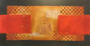 Carolina Paulussen - Acryl op doek, Zonder titel (Zeer groot!) verkocht voor € 85!