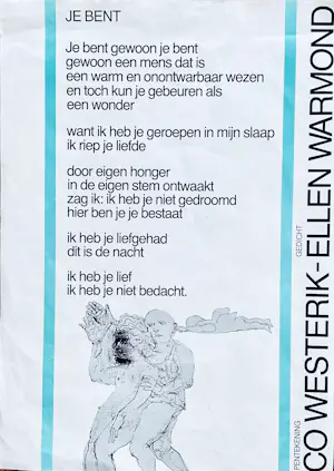 Co Westerik - Pentekening en Ellen Warmond, gedicht JE BENT kopen? Bied vanaf 20!