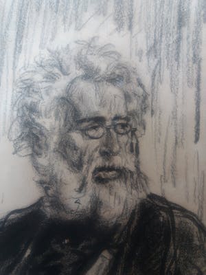 Niet of onleesbaar gesigneerd - Man met Baard met Monogram A.S. kopen? Bied vanaf 1!