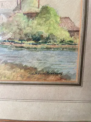 Jacques Pijnenborg - Landschap met molen kopen? Bied vanaf 50!