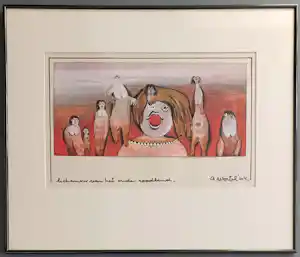 Ans Wortel - lichamen van het oude roodland – gouache - ingelijst kopen? Bied vanaf 269!