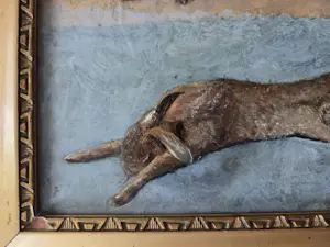 Dirk Arnoldus Tavenraat - Twee dode hazen. Bijna surrealistisch.. kopen? Bied vanaf 325!