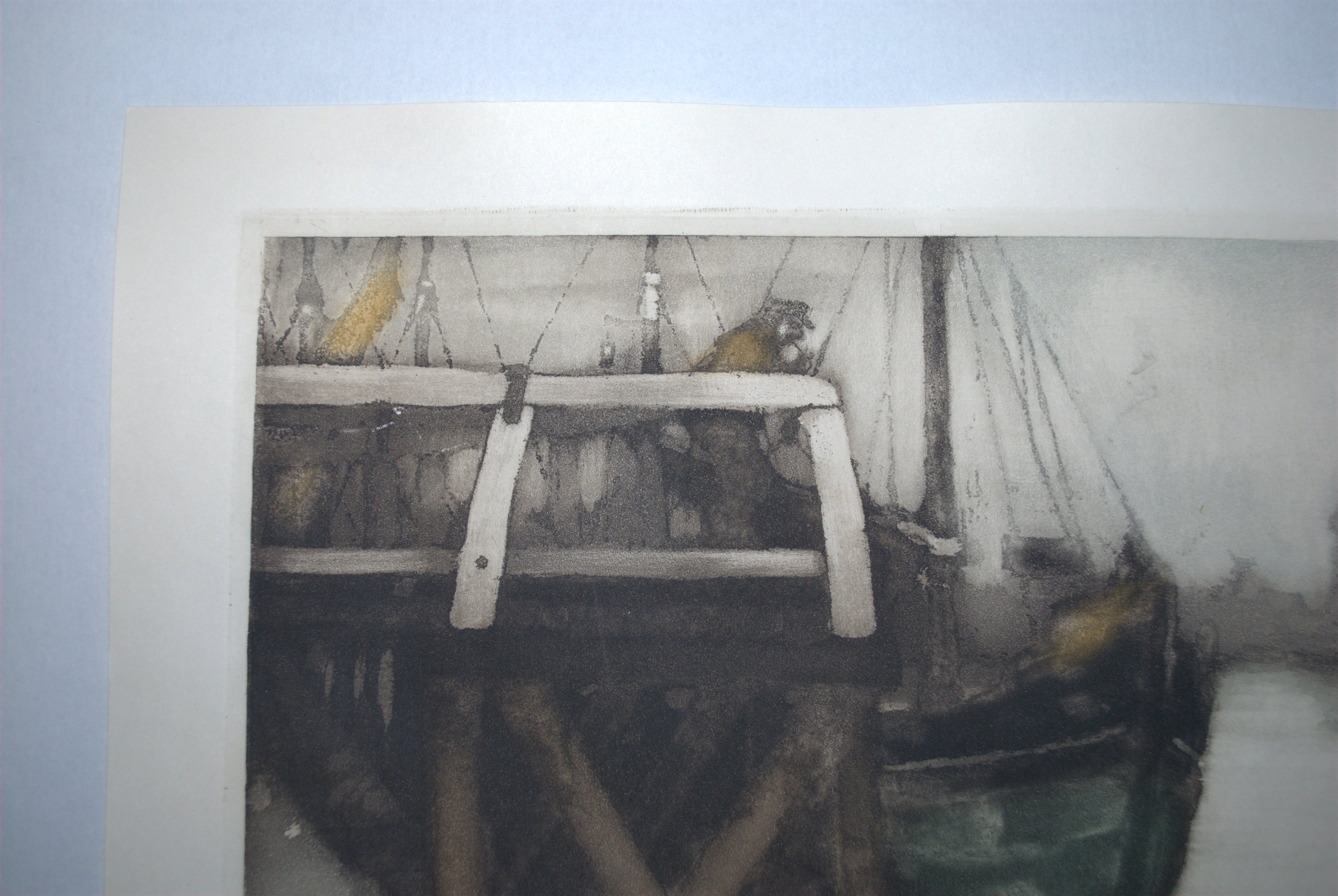 Niet of onleesbaar gesigneerd - ets aquatint - waarschijnlijk Enkhuizen  kopen? Bied vanaf 1!
