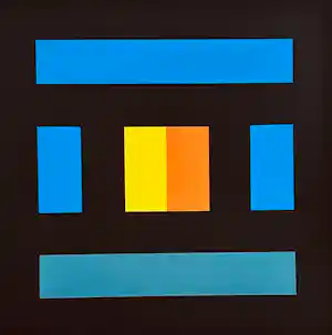 Ian Tyson - yellow,orange, and blue (geometrisch abstract) kopen? Bied vanaf 110!