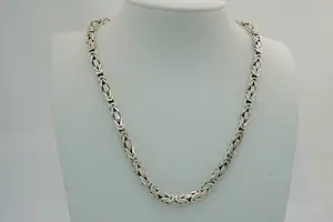 5- Forse & massief  1e gehalte (925) Zilveren collier - Konings schakel kopen? Bied vanaf 160!