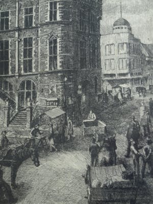Niet of onleesbaar gesigneerd - Ets , “Stadhuis Venlo” – gesigneerd & ingelijst – No 22 kopen? Bied vanaf 10!