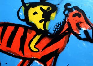 Herman Brood - “Zebra” - kleuren zeefdruk, gesigneerd, oplage 100 kopen? Bied vanaf 175!