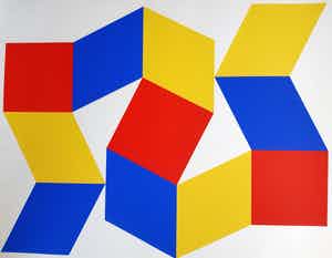 Bob Bonies - Abstracte compositie verkocht voor € 220!