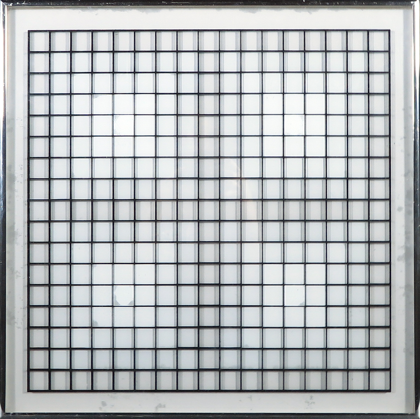 Willem Kloppers - Zeefdruk op plexiglas en papier, Quadratus no. I - Ingelijst verkocht voor € 20!