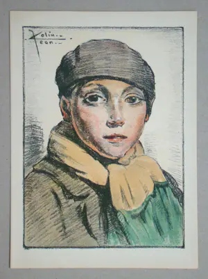 Jean Colin - L'Ecolier - 1931 - Originele lithografie - Gesigneerd kopen? Bied vanaf 50!