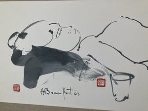 Alain Bonnefoit - Naakt in sumi-e stijl kopen? Bied vanaf 750!