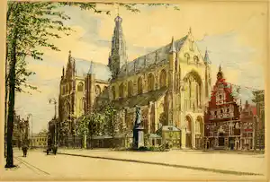 Johannes Josseaud - Grote kerk Haarlem verkocht voor € 35!