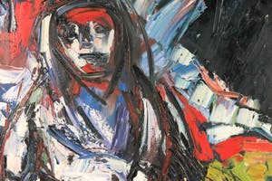 Berry Brugman - Olieverf op doek, De vlucht van Jozef en Maria - Ingelijst (Zeer Groot) kopen? Bied vanaf 100!