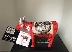 Marianne Bey - Cowparade / Selfportrait Rembrandt verkocht voor € 20!