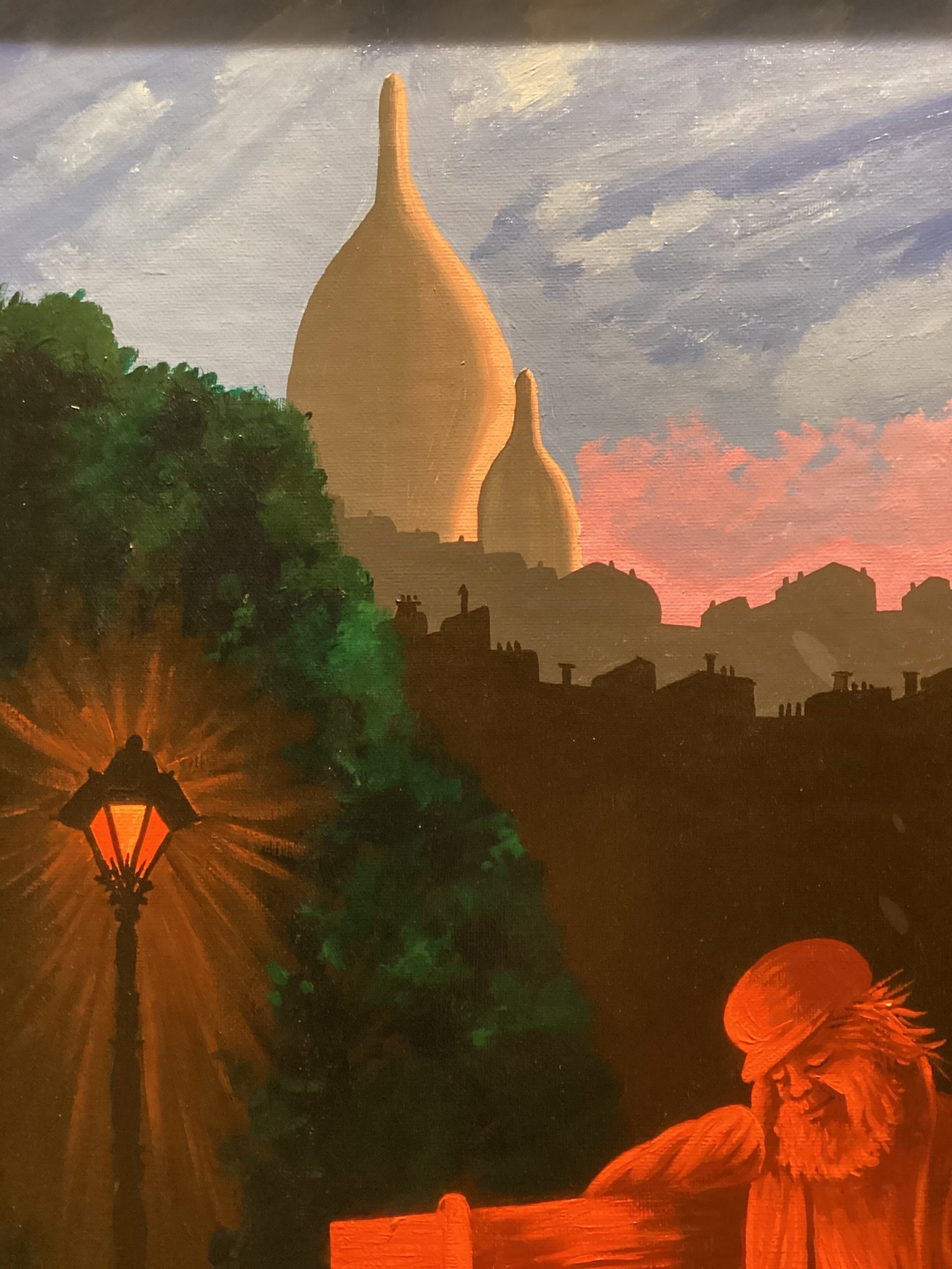 Nicolas Riaboff - Sfeervol gezicht op Montmartre met de Sacré-Cœur kopen? Bied vanaf 20!