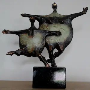 Jo Ramakers - Bronzen sculptuur: Vreugdedans (gesigneerd) kopen? Bied vanaf 995!
